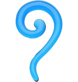 Claw Hook Acrylic Ear Gauge Spiral Hanging Taper 4 GA (5mm), Blue $11.01 Body Jewelry