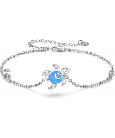 Sterling Silver Bracelet for Women,Infinity Gem Stones/Heart/Feather/Sea Turtle/Sun Moon/Ocean Bracelets Jewelry Charm Bracel...