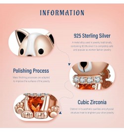 Charms for Bracelets Graduation Sports Hobbies 925 Sterling Silver Charm for Necklaces Gifts for Women Girls Rose Gold Doggie...