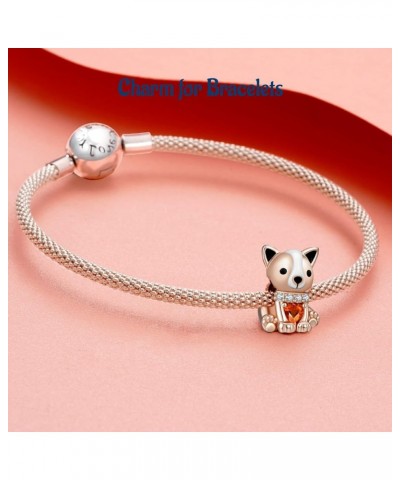 Charms for Bracelets Graduation Sports Hobbies 925 Sterling Silver Charm for Necklaces Gifts for Women Girls Rose Gold Doggie...