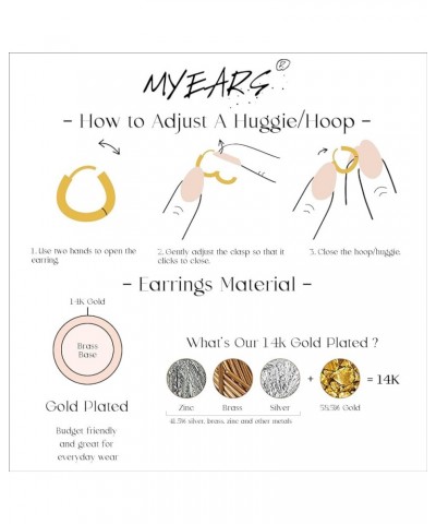 Women Huggie Earrings Gold Hoop Sleeper 14K Gold Filled Small Simple Handmade Hypoallergenic Everyday Jewelry Orbit $10.82 Ea...