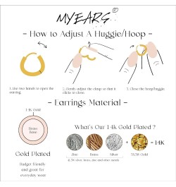 Women Huggie Earrings Gold Hoop Sleeper 14K Gold Filled Small Simple Handmade Hypoallergenic Everyday Jewelry Orbit $10.82 Ea...