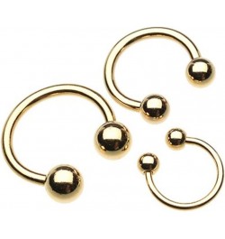 Basic Horseshoe Circular Barbell 316L Surgical Steel (Sold Individually) 16g 8mm (3mm ball) Gold $8.15 Body Jewelry