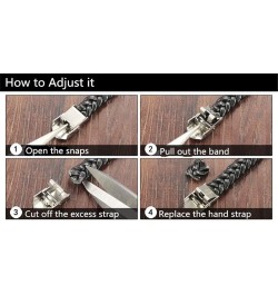 Medical Alert ID Bracelets for Men Women Adjustable Braided Leather Wristband Emergency Identification Cuff Bracelet Health S...