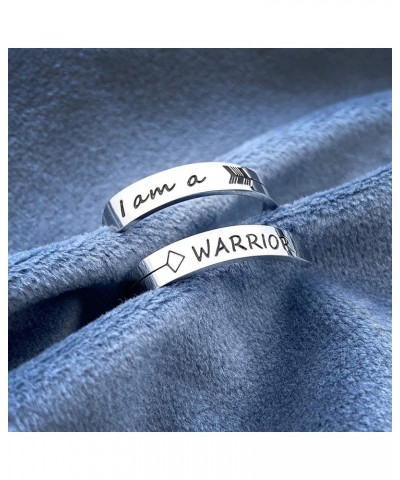 Adjustable Inspirational Keep Going Ring Stainless Steel Adjustable Never giver up Bands Cool Stacking Opening Gift for Women...