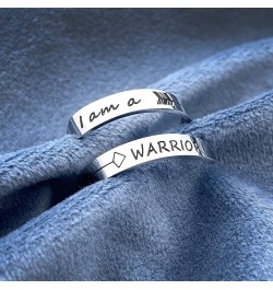 Adjustable Inspirational Keep Going Ring Stainless Steel Adjustable Never giver up Bands Cool Stacking Opening Gift for Women...