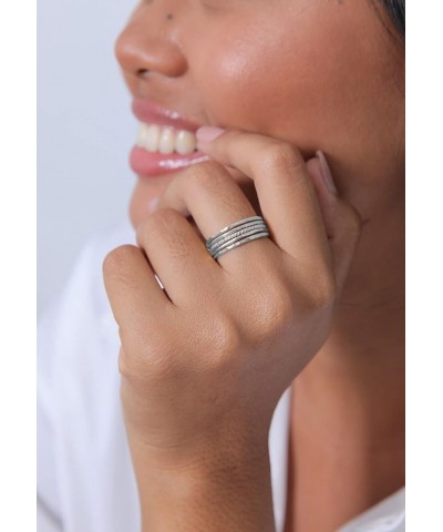 Ladies Set Stacking Minimal Trend Blogger Basic in 925 Sterling Silver Silver $29.44 Rings