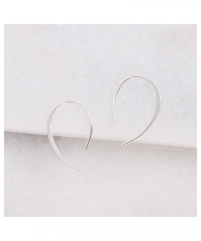 Upside Down Hoop Earrings - Hypoallergenic Lightweight Wire Needle Drop Dangle Threader Hoops for Women, Safe for Sensitive E...