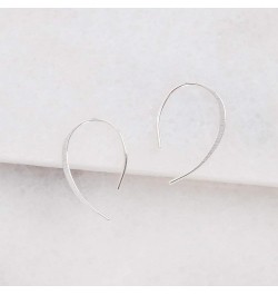 Upside Down Hoop Earrings - Hypoallergenic Lightweight Wire Needle Drop Dangle Threader Hoops for Women, Safe for Sensitive E...