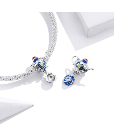 925 Sterling Silver Wine Cup Charm Teapot Charm Drink Charm Birthday Charm for Pandora Charm Bracelet B $9.87 Bracelets