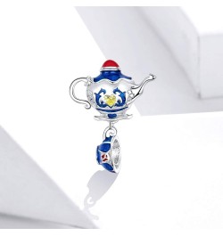 925 Sterling Silver Wine Cup Charm Teapot Charm Drink Charm Birthday Charm for Pandora Charm Bracelet B $9.87 Bracelets