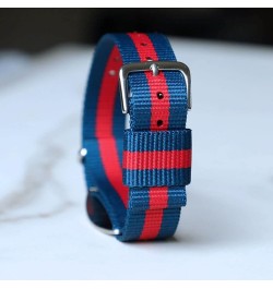 Sterling Silver Small Flex on NATO – Custom Medical ID Bracelet – 8 Adjustable Band Colors, 8 Lines Custom Engraving Navy/Red...