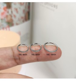 3Pcs 20G 18G 16G Surgical Steel Hinged Segment Nose Rings Septum Jewelry, Lip Nose Ring Helix Cartilage Conch Piercing Jewelr...