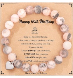 13th 16th 18th 21st 25th 30th 35th 40th 45th 50th 60th 65th 70th 75th 80th Birthday Gifts for Women Girls, Natural Stone Brac...