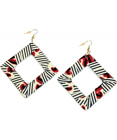 African Earrings for Women | Ethnic African Jewelry | Fabric Earrings for Women diamond_white $7.67 Earrings