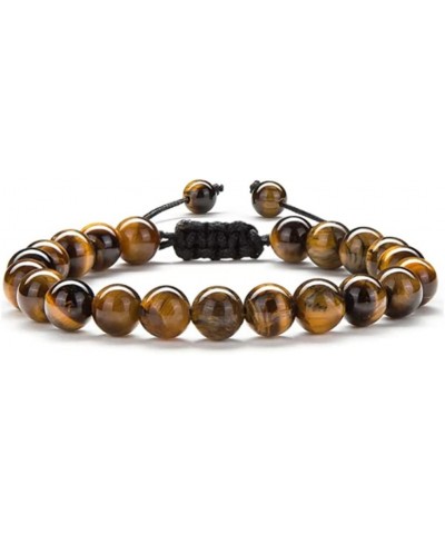 Natural Healing Crystal Beads Bracelet Gemstone Couple Adjustable Gift Bracelet 5A Yellow Tiger Eye $8.39 Bracelets