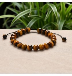 Natural Healing Crystal Beads Bracelet Gemstone Couple Adjustable Gift Bracelet 5A Yellow Tiger Eye $8.39 Bracelets