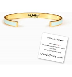 Be Kind...Of A Bitch Color Bangle, Inspirational Bracelets for Women Hidden Message Cuff Bangle, Personalized Inspirational J...