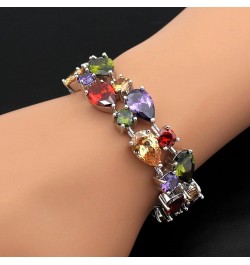 Classic Multi Gemstones Silver Sets, Amethyst Garnet Morganite Peridot 7.5 inch (19 cm) Bracelets $15.79 Necklaces