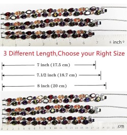 Classic Multi Gemstones Silver Sets, Amethyst Garnet Morganite Peridot 7.5 inch (19 cm) Bracelets $15.79 Necklaces