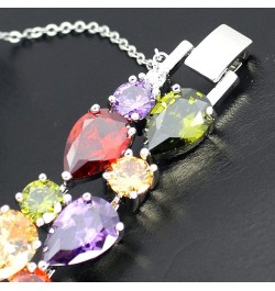 Classic Multi Gemstones Silver Sets, Amethyst Garnet Morganite Peridot 7.5 inch (19 cm) Bracelets $15.79 Necklaces