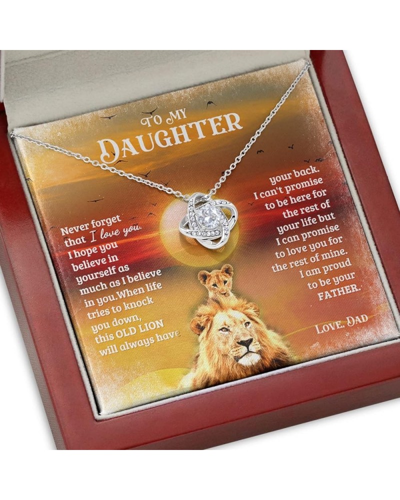 Daughter Gifts From Dad, Father Daughter Necklace, To My Daughter Lion Dad And Daughter Necklace, Father Daughter Gifts Love ...