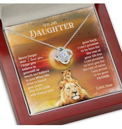 Daughter Gifts From Dad, Father Daughter Necklace, To My Daughter Lion Dad And Daughter Necklace, Father Daughter Gifts Love ...