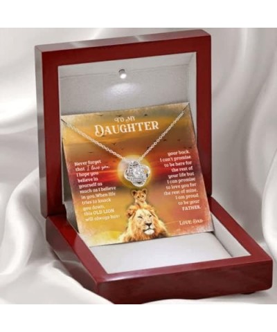 Daughter Gifts From Dad, Father Daughter Necklace, To My Daughter Lion Dad And Daughter Necklace, Father Daughter Gifts Love ...