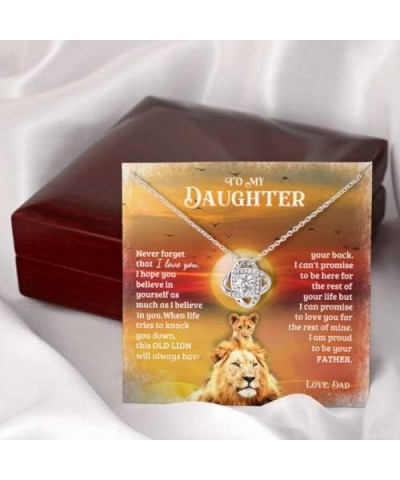 Daughter Gifts From Dad, Father Daughter Necklace, To My Daughter Lion Dad And Daughter Necklace, Father Daughter Gifts Love ...