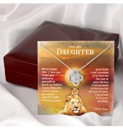 Daughter Gifts From Dad, Father Daughter Necklace, To My Daughter Lion Dad And Daughter Necklace, Father Daughter Gifts Love ...