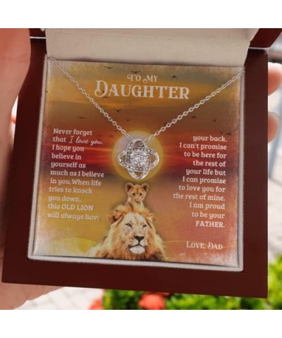 Daughter Gifts From Dad, Father Daughter Necklace, To My Daughter Lion Dad And Daughter Necklace, Father Daughter Gifts Love ...