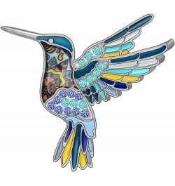 Cute Enamel Hummingbird Bird Brooch Pins for Women Fashion Blue $7.79 Brooches & Pins