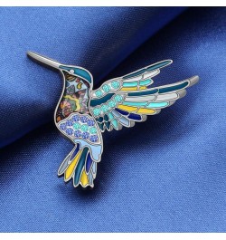 Cute Enamel Hummingbird Bird Brooch Pins for Women Fashion Blue $7.79 Brooches & Pins