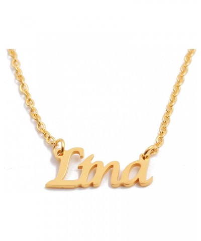 Lina Name Necklace 18ct Gold Plated Personalized Dainty Necklace - Jewelry Gift Women, Girlfriend, Mother, Sister, Friend, Gi...