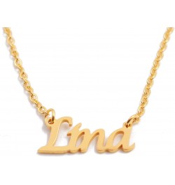 Lina Name Necklace 18ct Gold Plated Personalized Dainty Necklace - Jewelry Gift Women, Girlfriend, Mother, Sister, Friend, Gi...