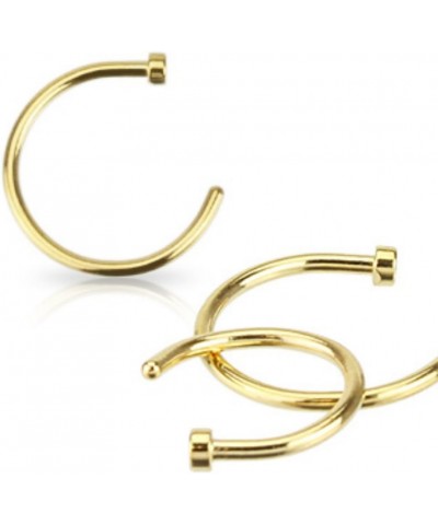 WildKlass Nose Hoop 316L Surgical Steel (Sold by Piece) 18 GA, Length: 10mm, Gold $8.11 Body Jewelry