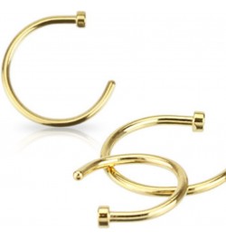 WildKlass Nose Hoop 316L Surgical Steel (Sold by Piece) 18 GA, Length: 10mm, Gold $8.11 Body Jewelry