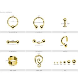 WildKlass Nose Hoop 316L Surgical Steel (Sold by Piece) 18 GA, Length: 10mm, Gold $8.11 Body Jewelry