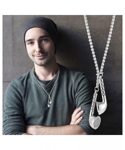 for Men Necklace Style Hip Hop and Women Trend Earbud Necklace Necklaces & Pendants Dainty Necklace (Silver, One Size) Silver...