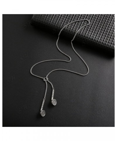 for Men Necklace Style Hip Hop and Women Trend Earbud Necklace Necklaces & Pendants Dainty Necklace (Silver, One Size) Silver...