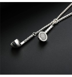 for Men Necklace Style Hip Hop and Women Trend Earbud Necklace Necklaces & Pendants Dainty Necklace (Silver, One Size) Silver...