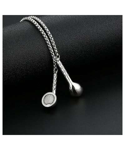 for Men Necklace Style Hip Hop and Women Trend Earbud Necklace Necklaces & Pendants Dainty Necklace (Silver, One Size) Silver...