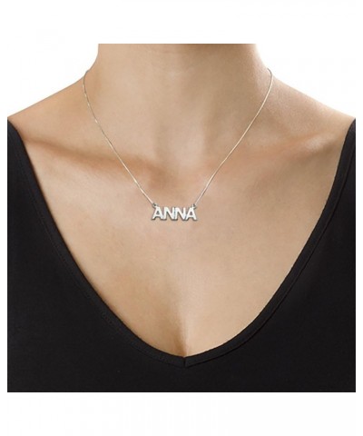 MYKA - Personalized All Capital Name Style Necklace- Custom Caps Nameplate Pendant Silver 925 & Gold Plating Jewelry Gift Ama...