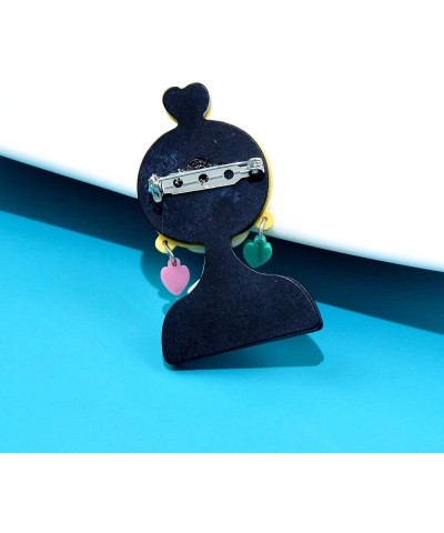 Creative Acrylic Brooches, Trendy Cute Acrylic Acetic Figure Brooch Women Suits Brooch Pins Sweater Scarf Coat Accessories(A)...