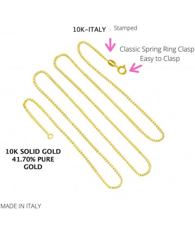 14K or 10K REAL Solid Yellow or White or Rose/Pink Gold 0.5 MM,0.6MM,0.7MM,0.8MM,0.9MM,1.1MM,1.2MM Italian Diamond Cut Box Li...