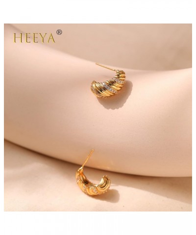 HEEYA® Chunky Gold Hoop Earrings - Gold Hoops Earrings for Women - 14K Real Gold Plated Chunky Hoop Earrings for Girls - Hypo...