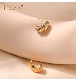 HEEYA® Chunky Gold Hoop Earrings - Gold Hoops Earrings for Women - 14K Real Gold Plated Chunky Hoop Earrings for Girls - Hypo...