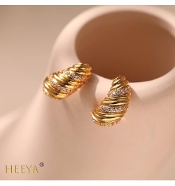 HEEYA® Chunky Gold Hoop Earrings - Gold Hoops Earrings for Women - 14K Real Gold Plated Chunky Hoop Earrings for Girls - Hypo...