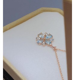 2.43 Carat 14k Solid Gold Necklace with Natural Aquamarine Pendant 14.0 Inches $190.52 Necklaces