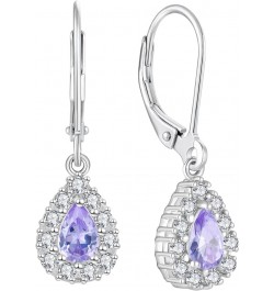 Women Earrings 925 Sterling Silver Princess Diana Kate Earrings 3A Cubic Zirconia Birthstone Dangle & Drop Earrings for Women...